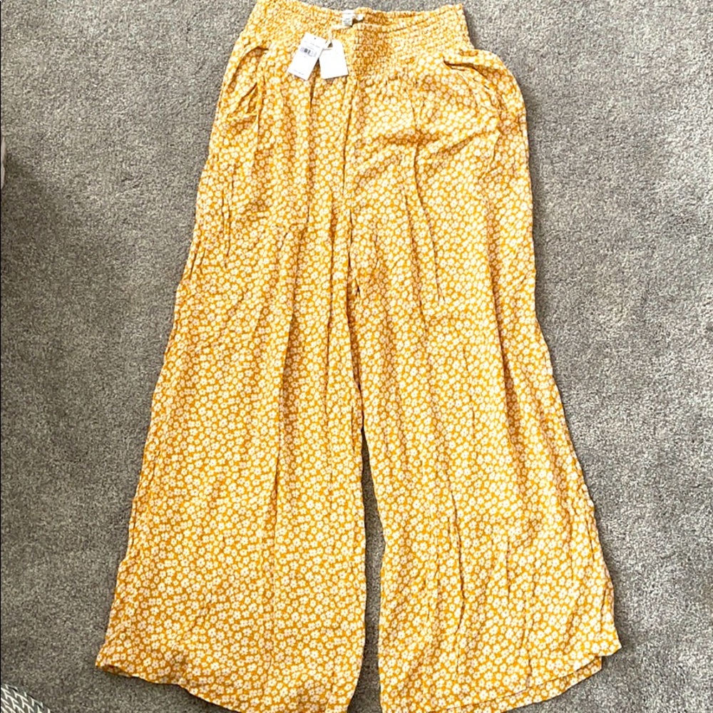 NWT boho linen floral pants